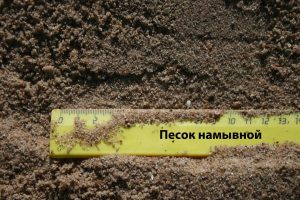 Намывной песок с линейкой